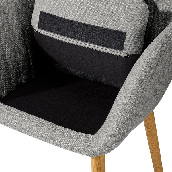 Armlehnenstuhl TILANDA Typ A - Webstoff Stefka: Hellgrau - 1er Set - Image 12