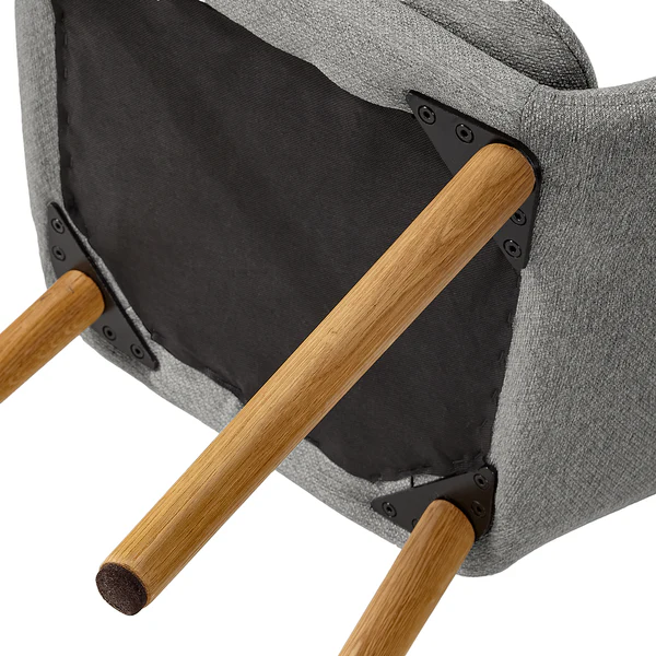 Armlehnenstuhl TILANDA Typ A - Webstoff Stefka: Hellgrau - 1er Set - Image 14