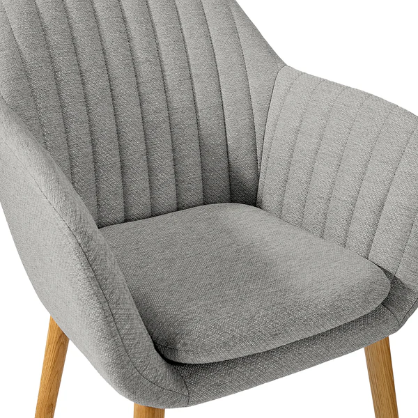 Armlehnenstuhl TILANDA Typ A - Webstoff Stefka: Hellgrau - 1er Set - Image 8