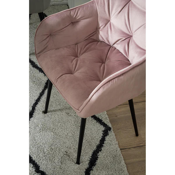 Armlehnenstuhl TILLY - Samt Vilda: Altrosa - Einzelstuhl - Image 11