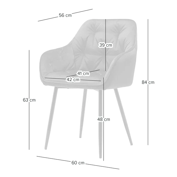 Armlehnenstuhl TILLY - Samt Vilda: Altrosa - Einzelstuhl - Image 12