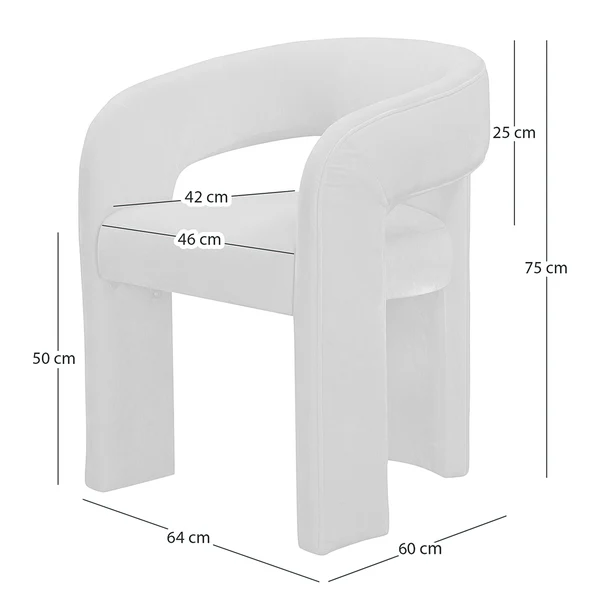 Armlehnenstuhl VALNES - Chenille Moeko: Rost - Image 6