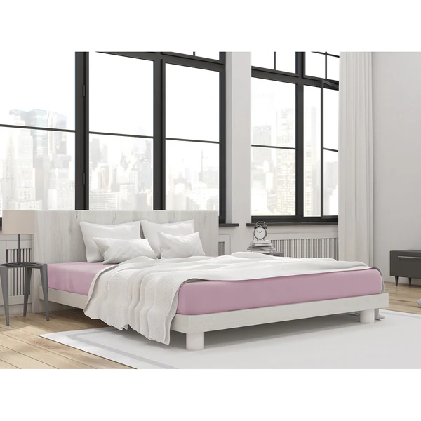 Bio-Mako-Feinjersey-Spannbetttuch - Baumwollstoff - Mauve - 200 x 200 cm - Image 3