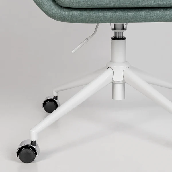 Bürodrehstuhl NICHOLAS - Webstoff Cors: Mintgrau - Weiß - Image 16