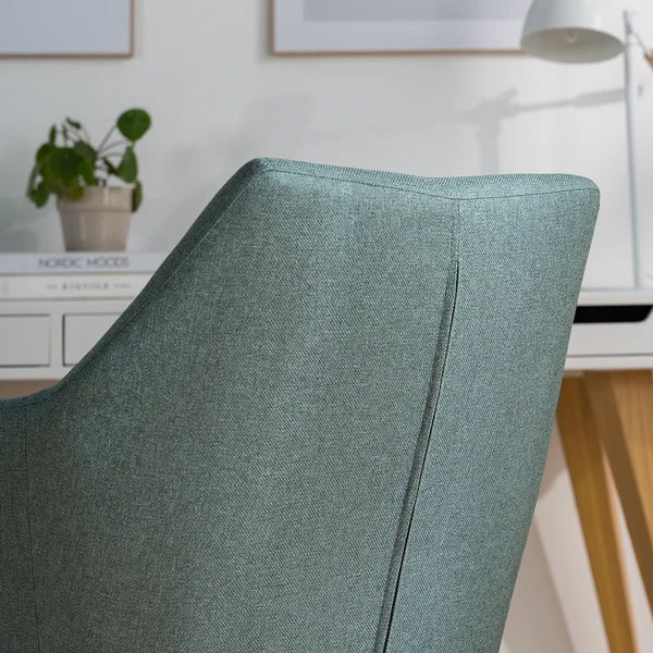 Bürodrehstuhl NICHOLAS - Webstoff Cors: Mintgrau - Weiß - Image 4