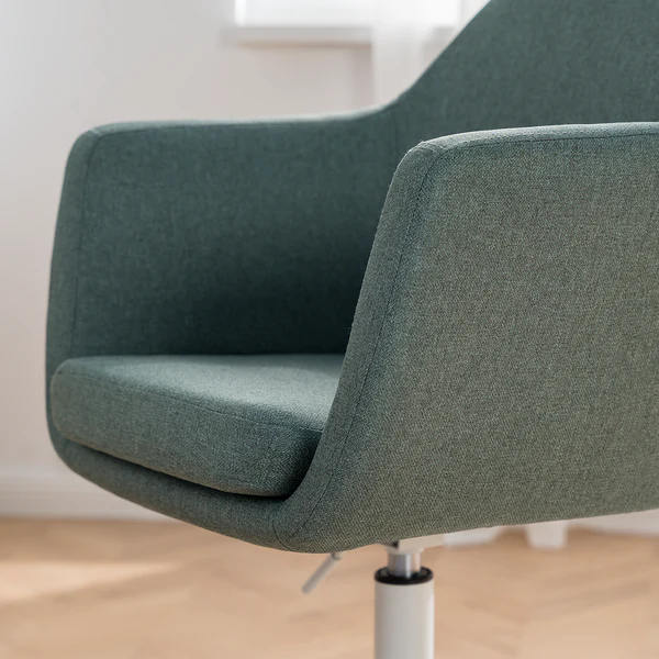 Bürodrehstuhl NICHOLAS - Webstoff Cors: Mintgrau - Weiß - Image 5