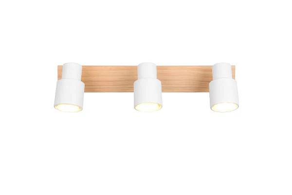 Deckenleuchte Pierre - Eisen / Esche massiv - Weiß - Flammenanzahl: 3 - Image 3