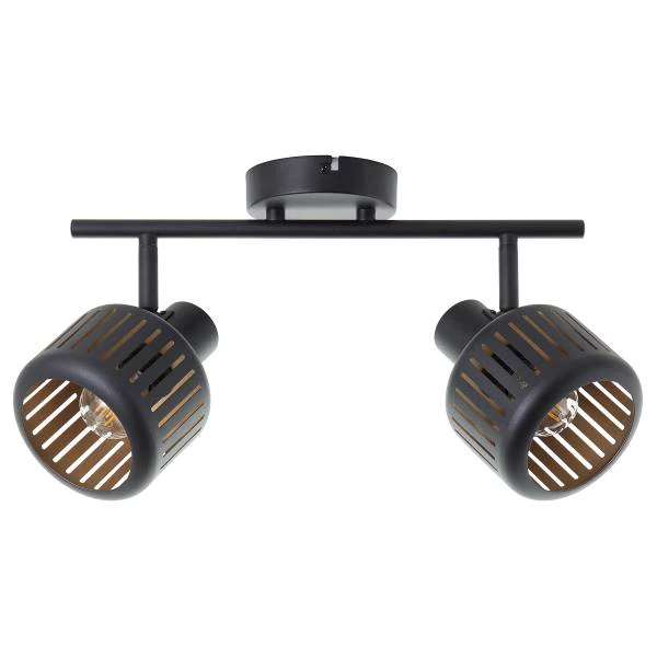 Deckenleuchte Tyas - Aluminium - Schwarz / Gold - 2-flammig - Image 3