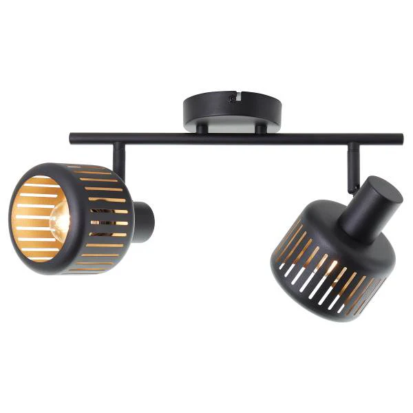 Deckenleuchte Tyas - Aluminium - Schwarz / Gold - 2-flammig - Image 4