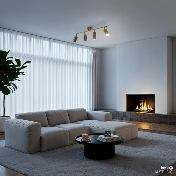 Deckenleuchte URS 4-flammig - Eisen - Messing - Image 3