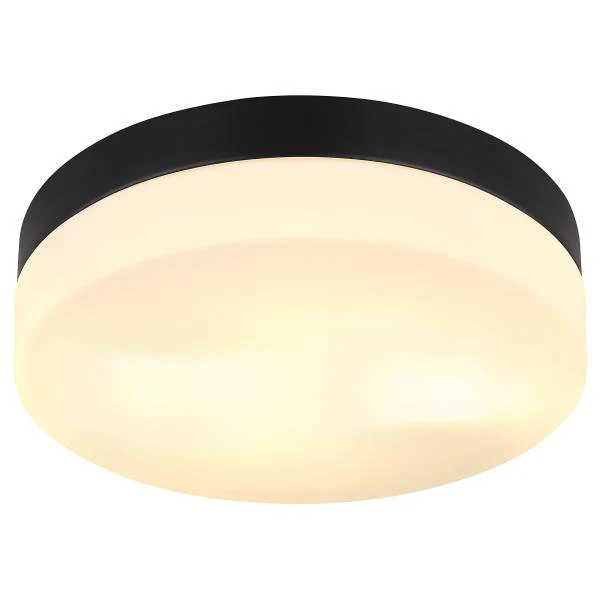 Deckenleuchte Vranos - Aluminium - 2-flammig - Matt Schwarz - Durchmesser: 24 cm - Image 3