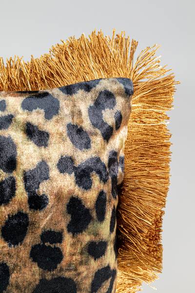 Dekokissen Leo Fringe - Multicolor - Polyester PVC - 45 x 45 x 12 cm - Image 4