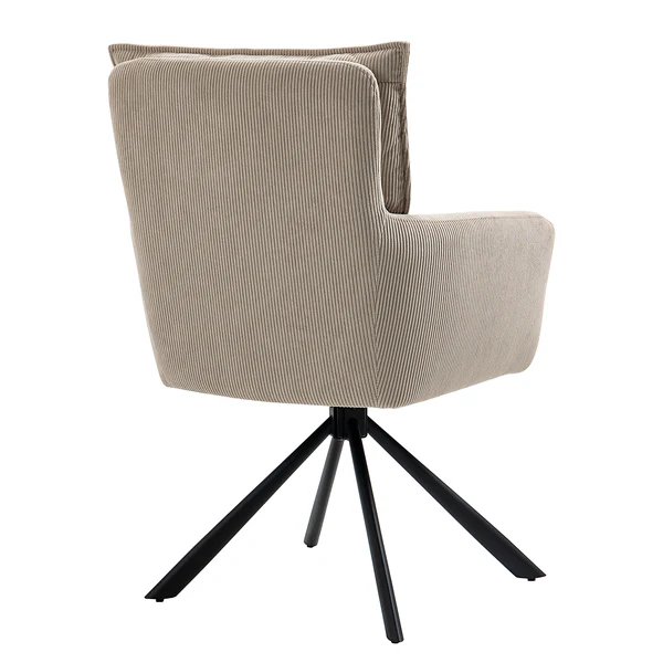 Drehbarer Armlehnenstuhl DIDRIP 2er-Set - Cord - Cappuccino - Image 5