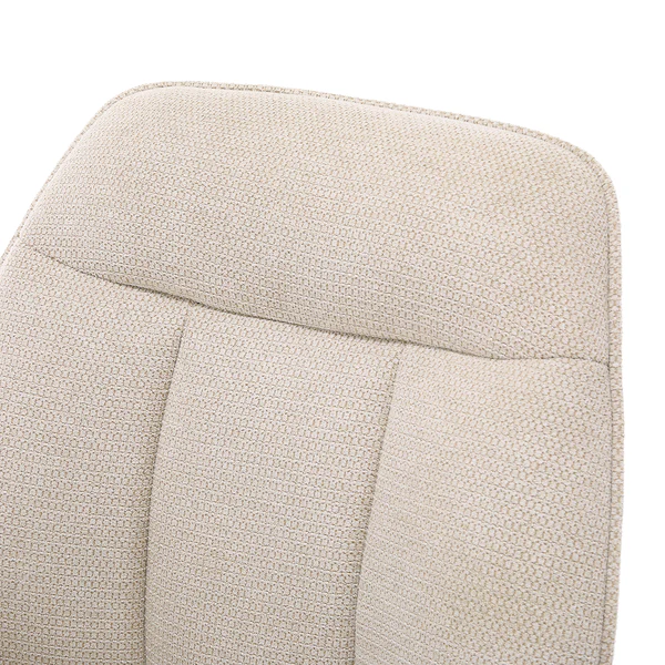 Drehbarer Armlehnenstuhl Merrai - Strukturstoff / Eisen - Beige / Schwarz - Image 9