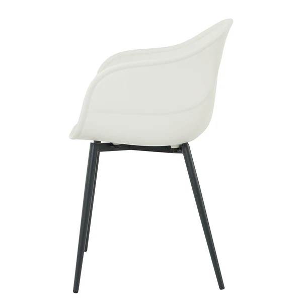 Esszimmerstuhl Foltan 2er-Set - Weiß / Schwarz - Image 5