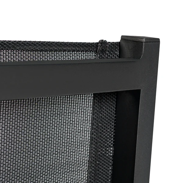Gartenstuhl Daly mit Gitterstoff 2er-Set - Textilene / Aluminium - Schwarz - Image 15
