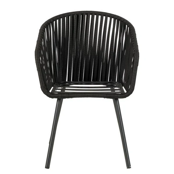 Gartenstuhl NOXI 2er-Set - Stahl / Polyester - Schwarz - Image 10