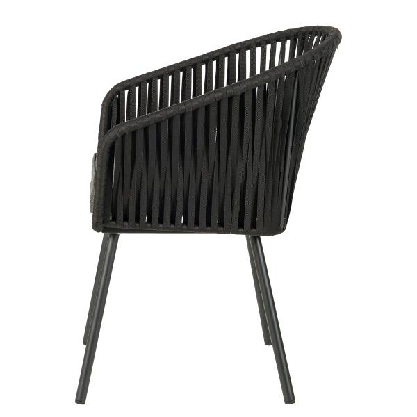 Gartenstuhl NOXI 2er-Set - Stahl / Polyester - Schwarz - Image 12