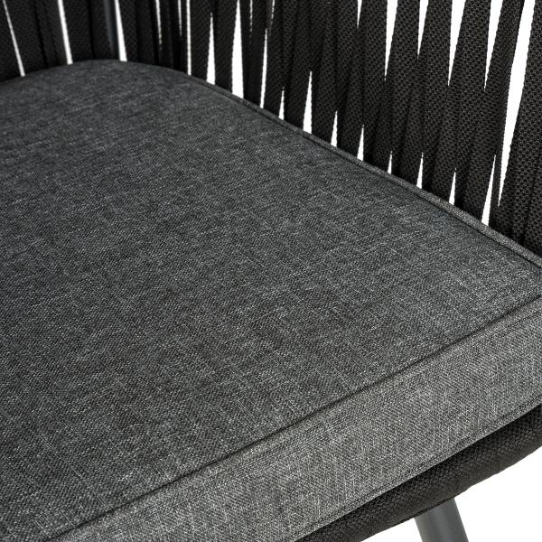 Gartenstuhl NOXI 2er-Set - Stahl / Polyester - Schwarz - Image 18