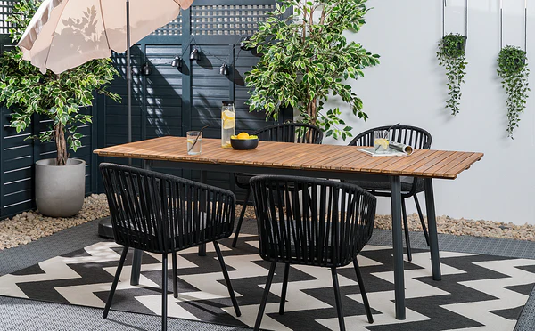 Gartenstuhl NOXI 2er-Set - Stahl / Polyester - Schwarz - Image 4