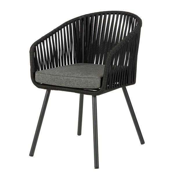 Gartenstuhl NOXI 2er-Set - Stahl / Polyester - Schwarz - Image 9