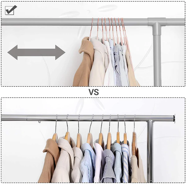 Kleiderbügel Ashbury (50er-Set) - ABS-Kunststoff - Rosa / Gold - Image 6