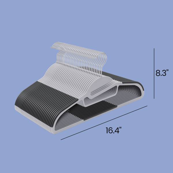 Kleiderbügel Vanoa 50-teilig - Stahl / pulverbeschichtet - Weiß - Image 7