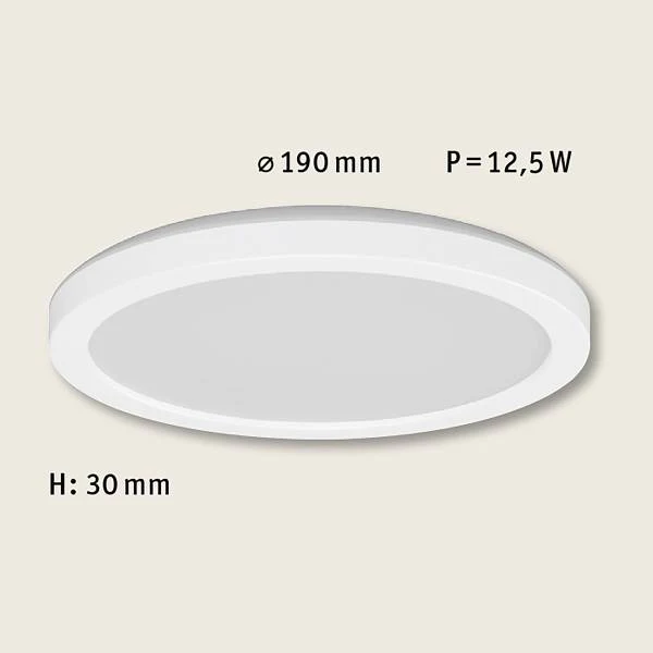 LED-Deckenleuchte Atria Shine Backlight - Kunststoff - Weiß - 1-flammig - Durchmesser: 19 cm - Image 6