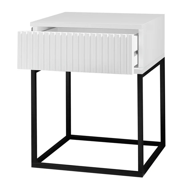 Nachtkommode Motts - Weiß - 40 x 52 cm - Image 5