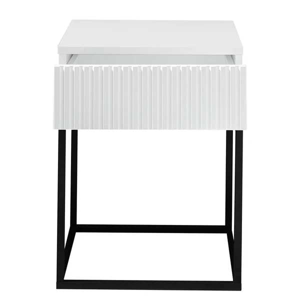 Nachtkommode Motts - Weiß - 40 x 52 cm - Image 6