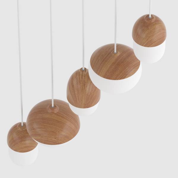 Pendelleuchte MENTY Typ C - Opalglas / Eisen - 5-flammig - Image 5