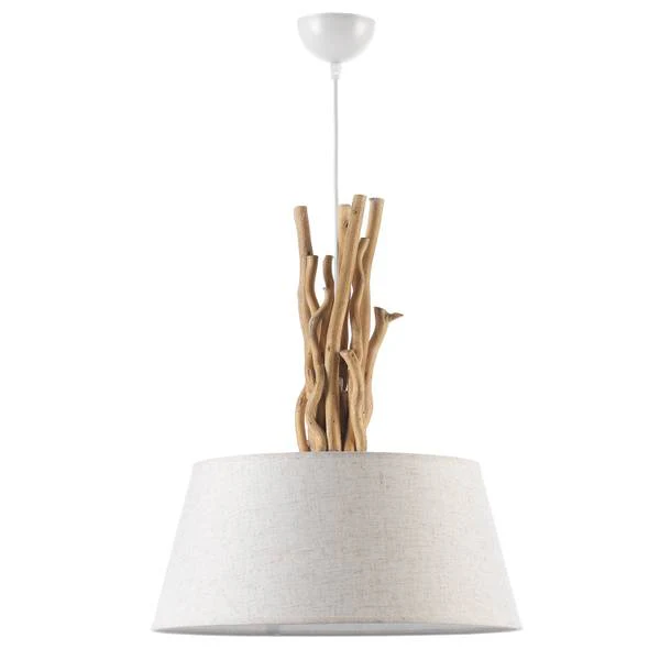 Pendelleuchte Woody Typ A - Baumwollstoff - 1-flammig - Image 4