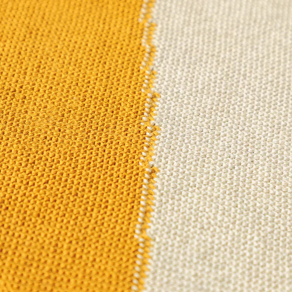 Plaid Duo - Baumwolle - Currygelb - 130 x 170 cm - Image 6