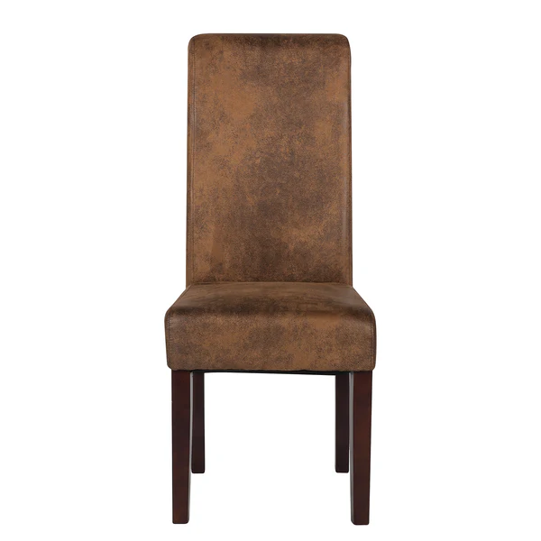 Polsterstuhl Nello IV (2er-Set) - Braun - Microfaser - Gummibaum - 47 x 108 x 64 cm - Image 3