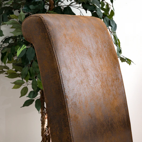 Polsterstuhl Nello IV (2er-Set) - Braun - Microfaser - Gummibaum - 47 x 108 x 64 cm - Image 6