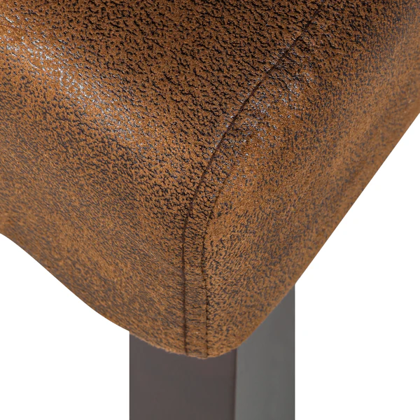 Polsterstuhl Nello IV (2er-Set) - Braun - Microfaser - Gummibaum - 47 x 108 x 64 cm - Image 9