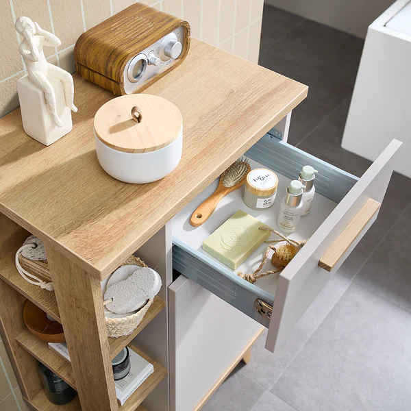 Unterschrank Quickset 966 - Kaschmir / Eiche Riviera Dekor - Image 5