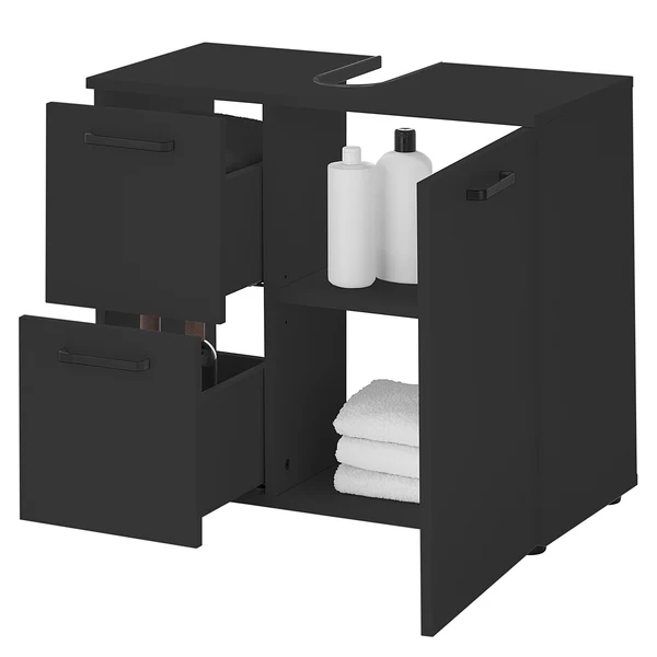 Waschbeckenunterschrank Noale 1 Tür - Matt Schwarz - Image 7